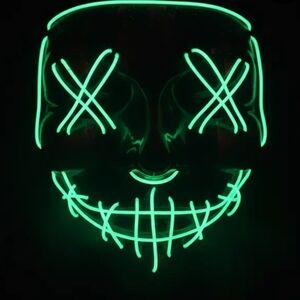 🗣🗣WARNING THIS VIDEO FLASHES ->Glowing Neon Mask